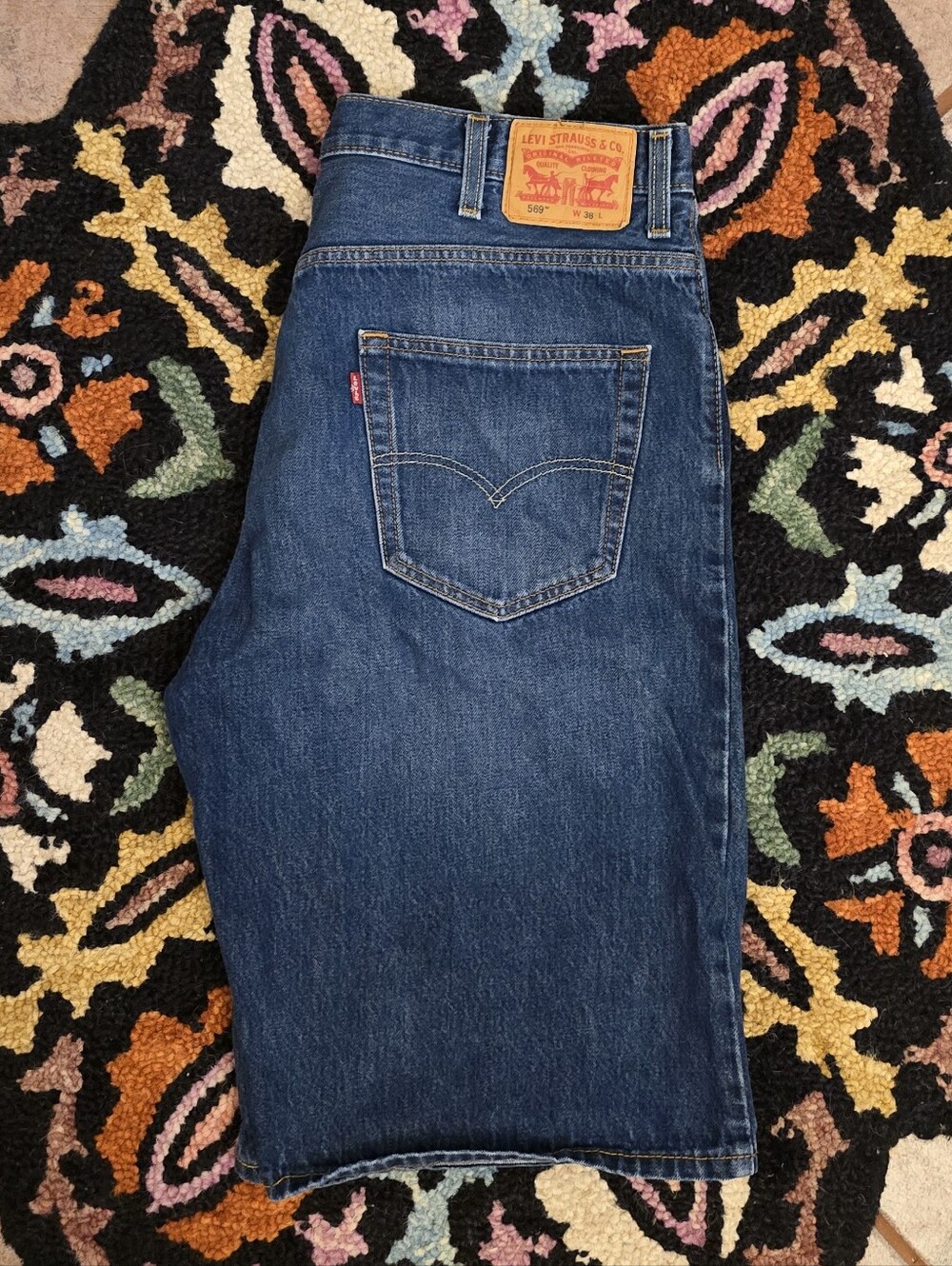 🔥🔥Baggy Levi's 569 blue denim shorts size 38🔥🔥 jorts #denim #levis #569